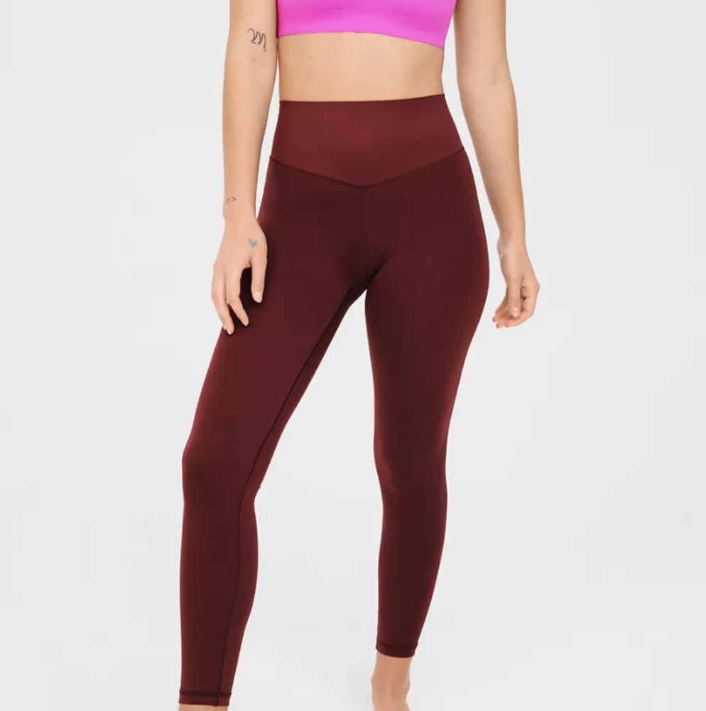 Aerie Maroon Leggings Small